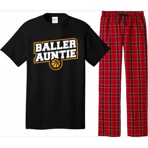 Mothers Day Baller Auntie Gift Baseball Aunt Meaningful Gift Pajama Set