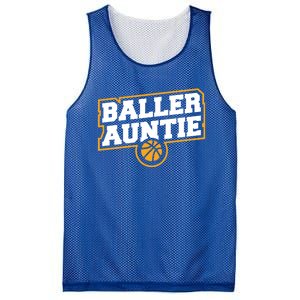 Mothers Day Baller Auntie Gift Baseball Aunt Meaningful Gift Mesh Reversible Basketball Jersey Tank