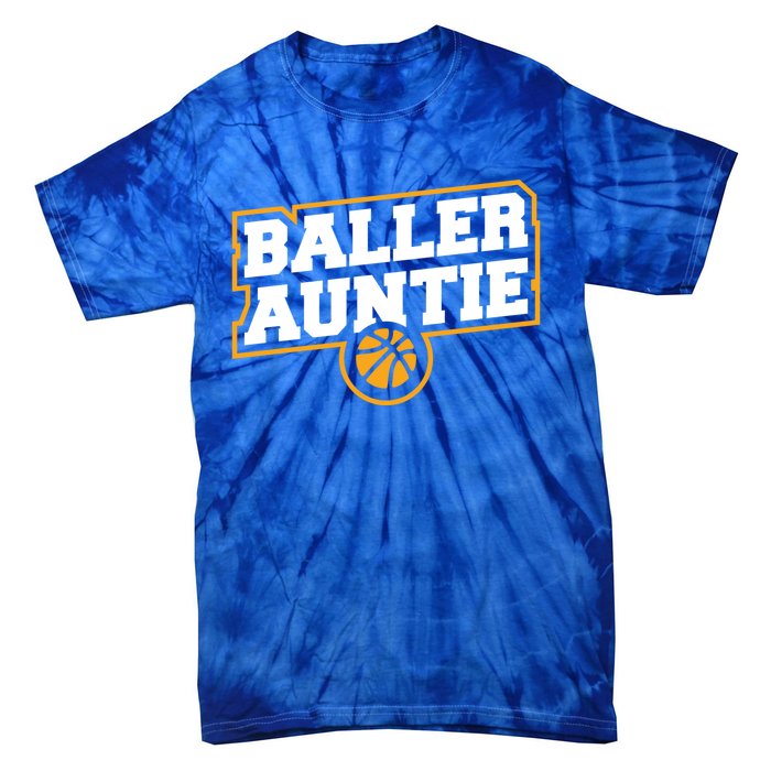 Mothers Day Baller Auntie Gift Baseball Aunt Meaningful Gift Tie-Dye T-Shirt