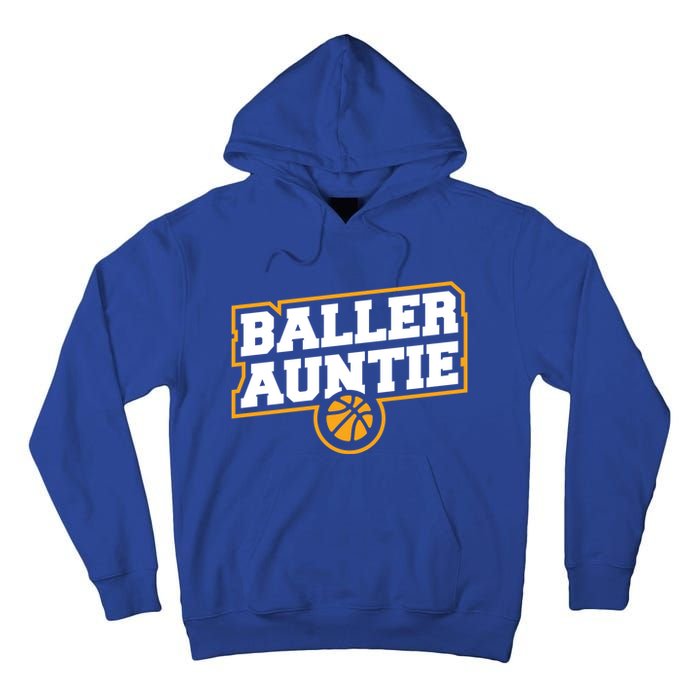 Mothers Day Baller Auntie Gift Baseball Aunt Meaningful Gift Tall Hoodie