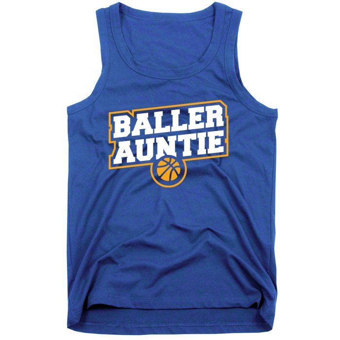 Mothers Day Baller Auntie Gift Baseball Aunt Meaningful Gift Tank Top