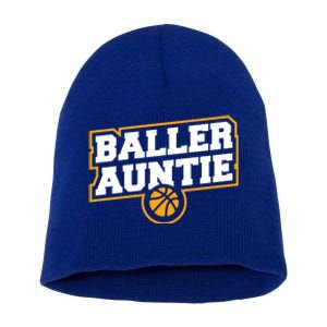 Mothers Day Baller Auntie Gift Baseball Aunt Meaningful Gift Short Acrylic Beanie