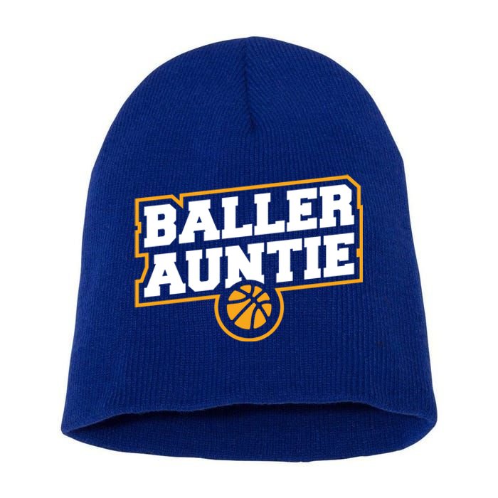 Mothers Day Baller Auntie Gift Baseball Aunt Meaningful Gift Short Acrylic Beanie