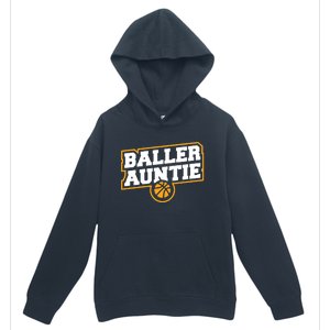 Mothers Day Baller Auntie Gift Baseball Aunt Meaningful Gift Urban Pullover Hoodie