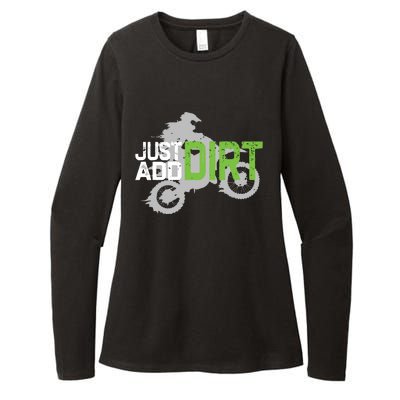 Motocross Dirt Bike Dirtbike Womens CVC Long Sleeve Shirt