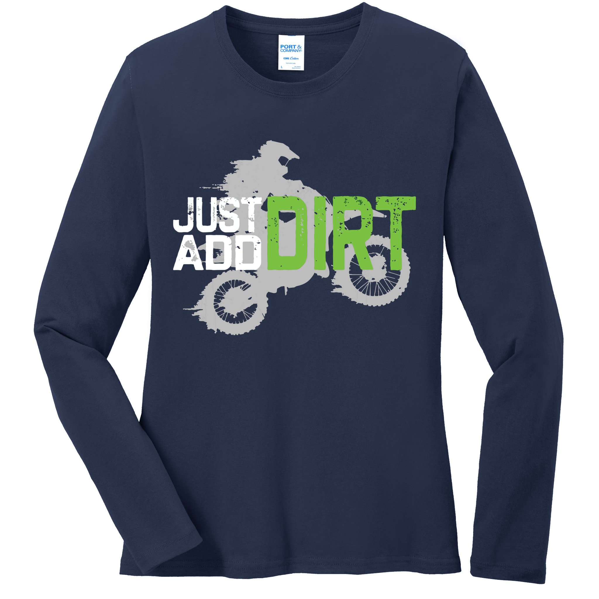 Motocross Dirt Bike Dirtbike Ladies Long Sleeve Shirt