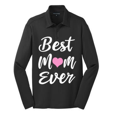 Mothers Day Best Mom Ever Gifts From Daughter Son Mom Silk Touch Performance Long Sleeve Polo