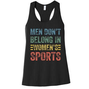 Me.N Dont Belong In Sports Women's Racerback Tank