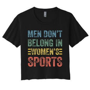 Me.N Dont Belong In Sports Women's Crop Top Tee