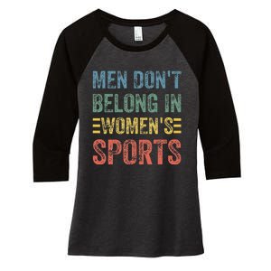 Me.N Dont Belong In Sports Women's Tri-Blend 3/4-Sleeve Raglan Shirt