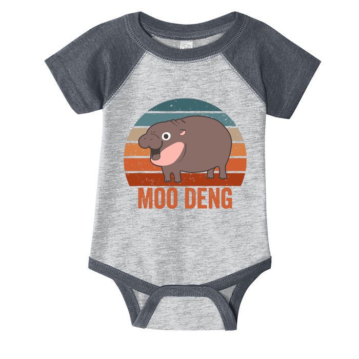 Moo Deng Baby Hippo Zoo Baby Hippo Vintage Infant Baby Jersey Bodysuit