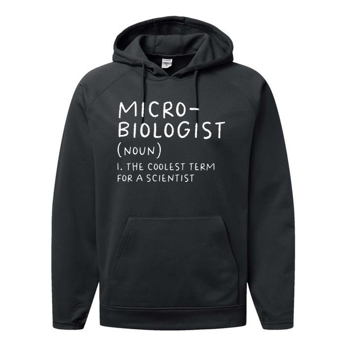 Microbiologist Definition Biology Scientist Science Teacher Performance Fleece Hoodie