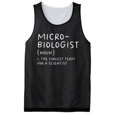 Microbiologist Definition Biology Scientist Science Teacher Mesh Reversible Basketball Jersey Tank