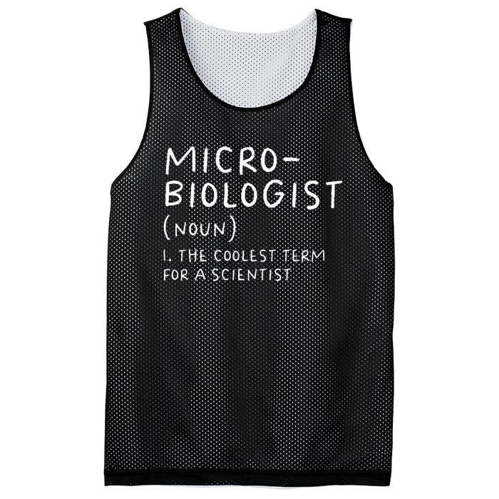 Microbiologist Definition Biology Scientist Science Teacher Mesh Reversible Basketball Jersey Tank