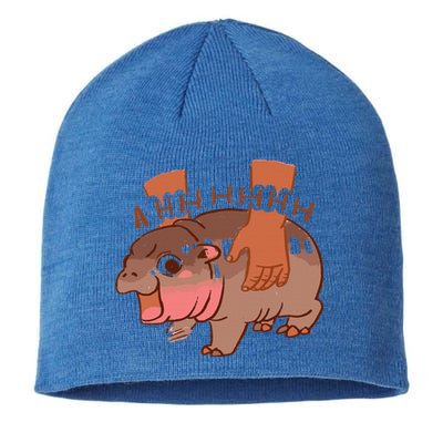 Moo Deng Bouncy Pig In Thai Picture The Cute Baby Hippo Sustainable Beanie