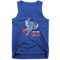 Motocross Dirt Bike When In Doubt Throttle It Out Gift Dirtbike Gift Tank Top