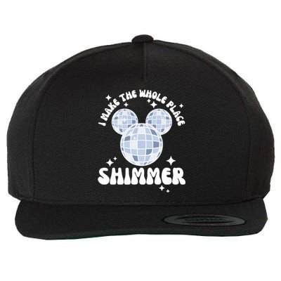 Mouse Disco Ball Make The Whole Place Shimmer Eras Tour Wool Snapback Cap