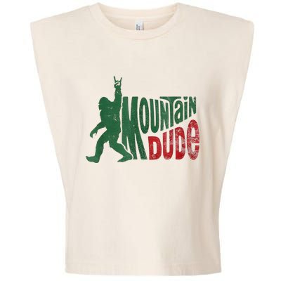 Mountain Dude Bigfoot Sasquatch Rock On Garment-Dyed Women's Muscle Tee