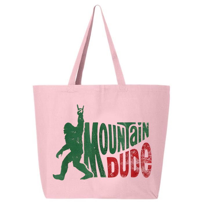 Mountain Dude Bigfoot Sasquatch Rock On 25L Jumbo Tote