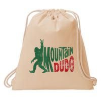 Mountain Dude Bigfoot Sasquatch Rock On Drawstring Bag