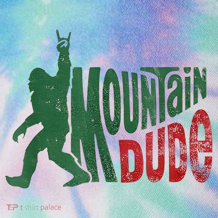 Mountain Dude Bigfoot Sasquatch Rock On Legacy Tie Dye Trucker Hat