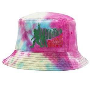 Mountain Dude Bigfoot Sasquatch Rock On Tie-Dyed Bucket Hat