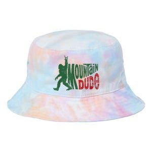 Mountain Dude Bigfoot Sasquatch Rock On Tie Dye Newport Bucket Hat