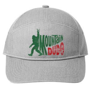 Mountain Dude Bigfoot Sasquatch Rock On 7-Panel Snapback Hat