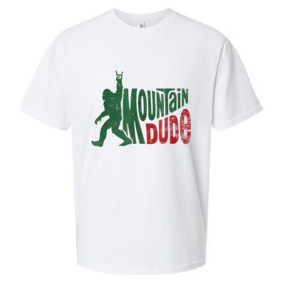 Mountain Dude Bigfoot Sasquatch Rock On Sueded Cloud Jersey T-Shirt