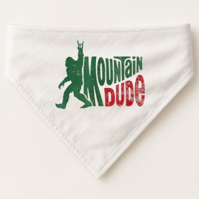 Mountain Dude Bigfoot Sasquatch Rock On USA-Made Doggie Bandana