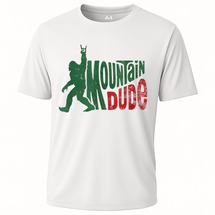 Mountain Dude Bigfoot Sasquatch Rock On Performance Shirt