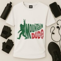Mountain Dude Bigfoot Sasquatch Rock On Performance Shirt