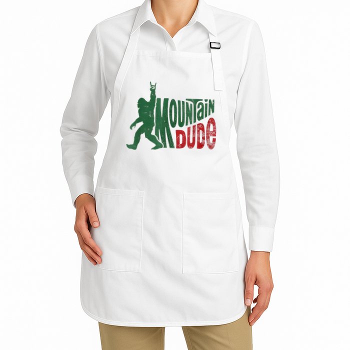 Mountain Dude Bigfoot Sasquatch Rock On Apron