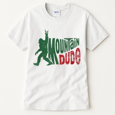 Mountain Dude Bigfoot Sasquatch Rock On Tall T-Shirt