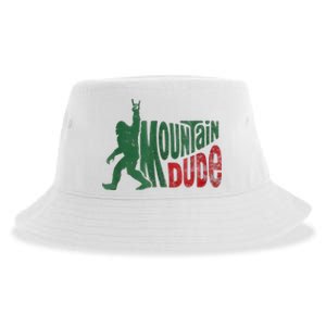 Mountain Dude Bigfoot Sasquatch Rock On Sustainable Bucket Hat