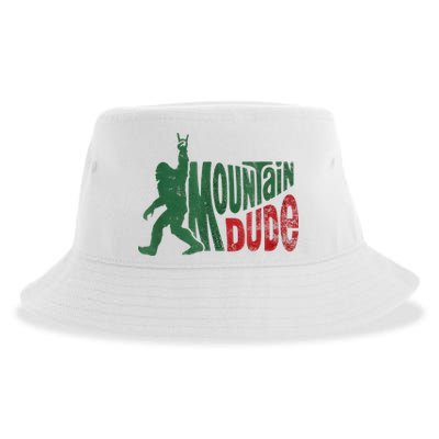 Mountain Dude Bigfoot Sasquatch Rock On Sustainable Bucket Hat