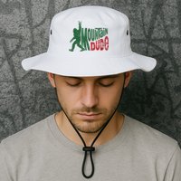 Mountain Dude Bigfoot Sasquatch Rock On Bucket Hat