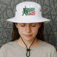 Mountain Dude Bigfoot Sasquatch Rock On Bucket Hat