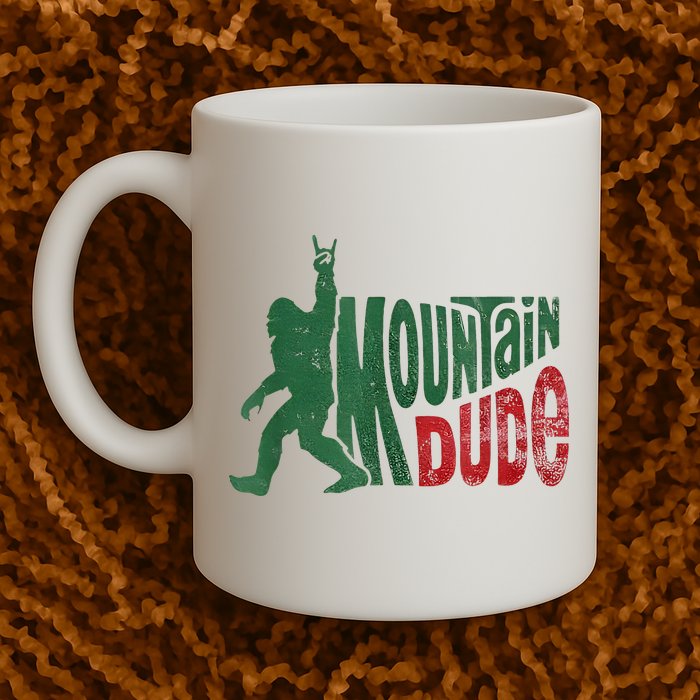 Mountain Dude Bigfoot Sasquatch Rock On Mug