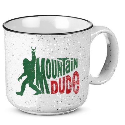 Mountain Dude Bigfoot Sasquatch Rock On 15oz Campfire Ceramic Mug