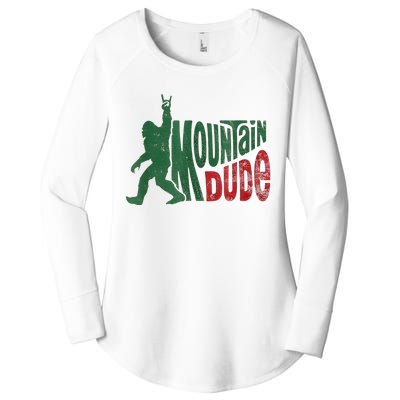 Mountain Dude Bigfoot Sasquatch Rock On Women's Perfect Tri Tunic Long Sleeve Shirt