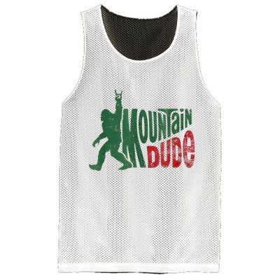 Mountain Dude Bigfoot Sasquatch Rock On Mesh Reversible Basketball Jersey Tank