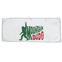 Mountain Dude Bigfoot Sasquatch Rock On Large Microfiber Waffle Golf Towel