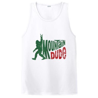 Mountain Dude Bigfoot Sasquatch Rock On PosiCharge Competitor Tank