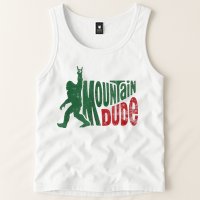Mountain Dude Bigfoot Sasquatch Rock On Tank Top