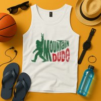 Mountain Dude Bigfoot Sasquatch Rock On Tank Top