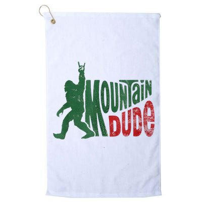 Mountain Dude Bigfoot Sasquatch Rock On Golf Towel