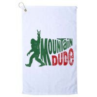 Mountain Dude Bigfoot Sasquatch Rock On Golf Towel