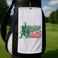 Mountain Dude Bigfoot Sasquatch Rock On Golf Towel