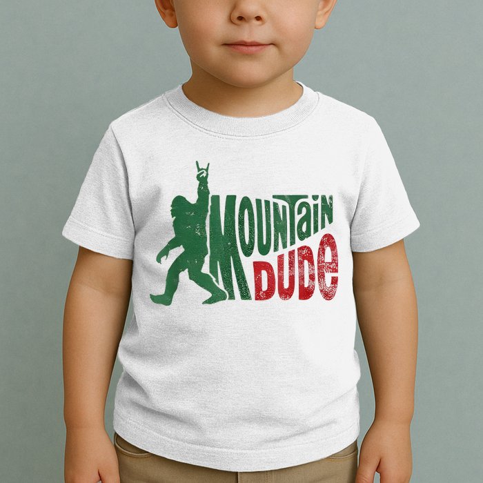 Mountain Dude Bigfoot Sasquatch Rock On Toddler T-Shirt